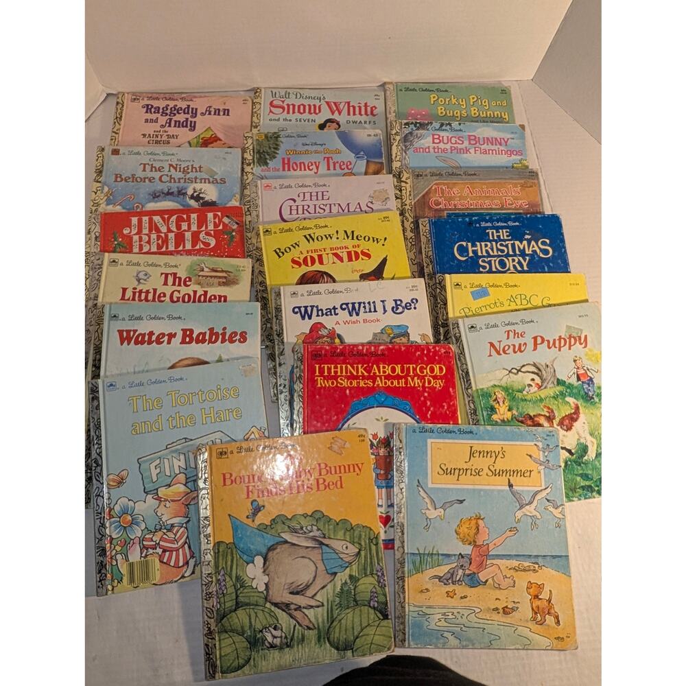 20 Vtg Little Golden Books 60's - 90's Raggedy Ann Pooh